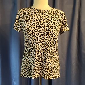 JCrew leopard short sleeved t-shirt